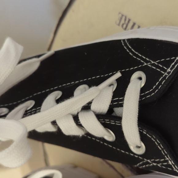 Black and White High-Top Sneakers - Picture 3 of 8